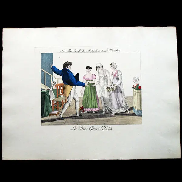 Le Bon Genre, Gravure N°34, La Marchande De Modes Parodie De La Vestale (1808), Réédition De 1931 1