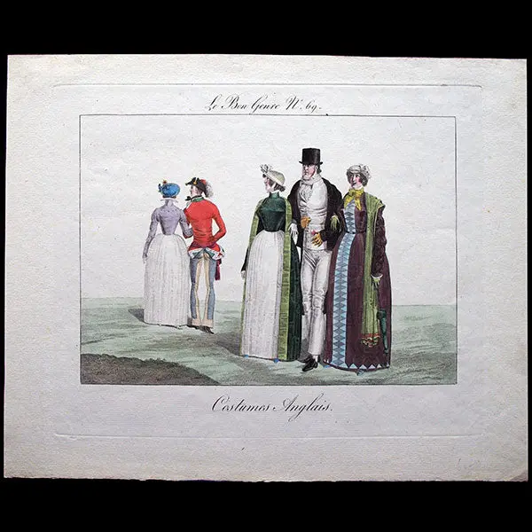 Le Bon Genre, Gravure N°69, Costumes Anglais (1814) 1