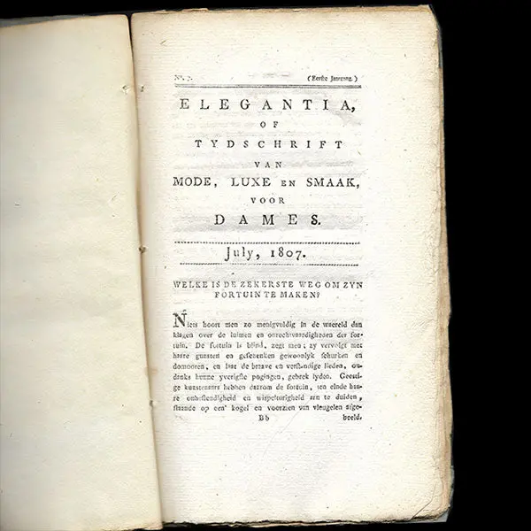 Elegantia, Of Tydschrift Van Mode, Luxe En Smaak Voor Dames - Livraison De Juillet 1807 2