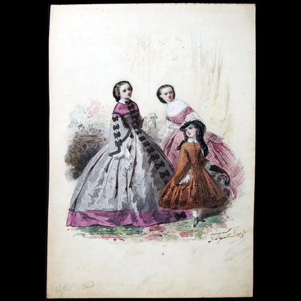 Dessin D'hippolyte Pauquet Pour Le Journal Des Demoiselles (1859) 1