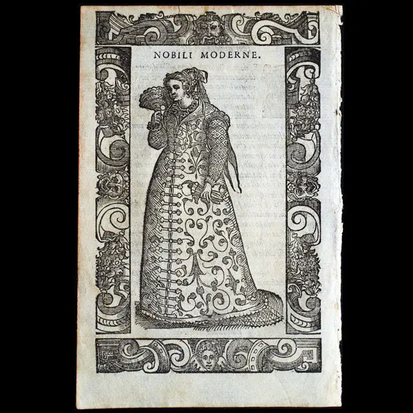 Vecellio - Costumes Anciens Et Modernes, De Gli Habiti Antichi Et Moderni Di Diuerse Parti Del Mondo, Dame Noble Romaine Moderne (1590) 1
