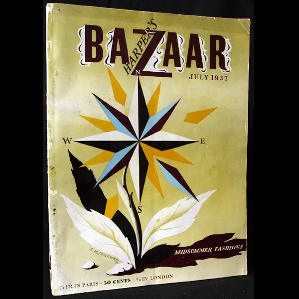 Harper's Bazaar (1937, Juillet), Couverture De Cassandre 1