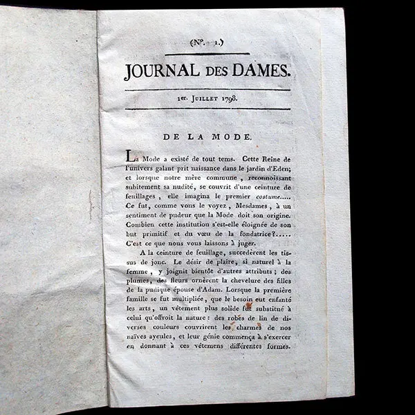 Le Journal Des Dames Et Des Modes, Édition Allemande, Ensemble Des 26 Livraisons De L'année 1798 2