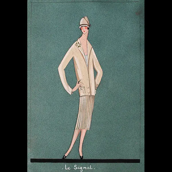 Jeanne Lanvin - Dessin De L'ensemble Le Signal (1925) 1