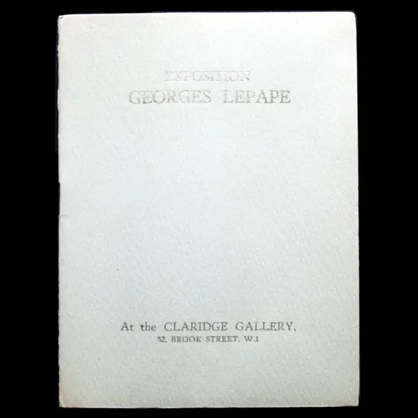 Lepape - Exposition Georges Lepape At The Claridge Gallery À Londres (1927) 1