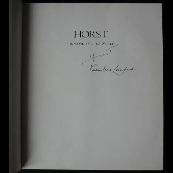 Horst - Horst, His Work And His World, Exemplaire Signé Par Horst (1984) 2