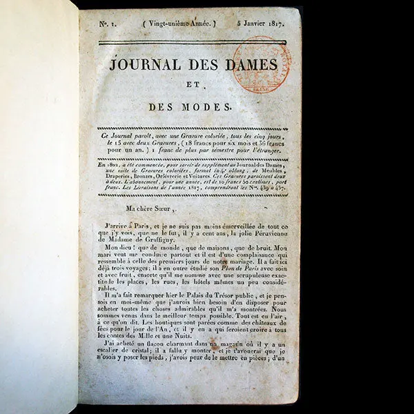 Le Journal Des Dames Et Des Modes, Costumes Parisiens, Réunion Des 72 Livraisons De La 21Ème Année (1817) 2