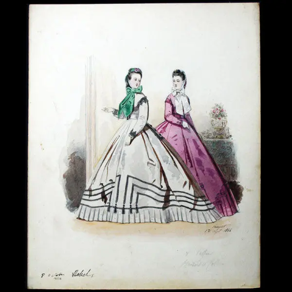 Dessin D'hippolyte Pauquet Pour Le Petit Courrier Des Dames (1864) 1