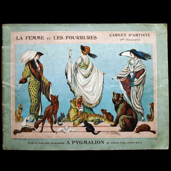 Carnet D'artiste, La Femme Et Les Fourrures, Catalogue Des Magasins Pygmalion (1912) 1