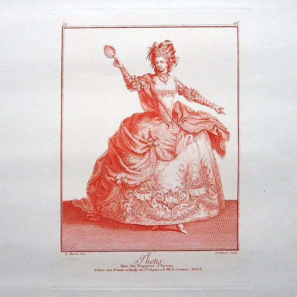 Gallerie Des Modes Et Costumes Français, Gravure N° Aa 146, Thetis (1779), Copie Postérieure Du Xxème Siècle 2