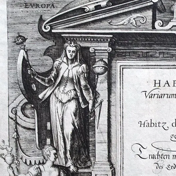 Habitus Variarum Orbis Gentium, Par Abraham De Bruyn Et Jean-Jacques Boissard - Page Titre (1581) 2