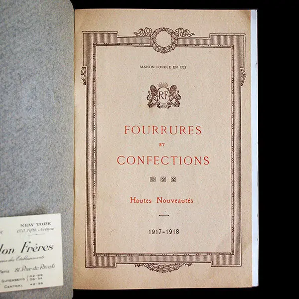 Revillon Frères, Catalogue Pour L'hiver 1917-1918 2