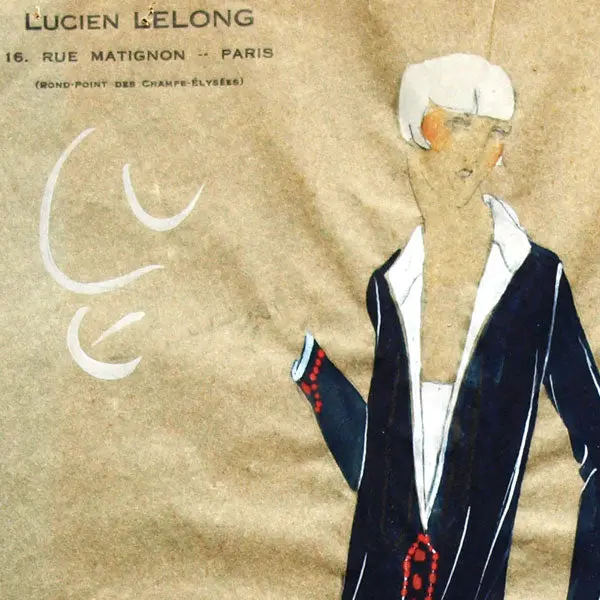Dessin De La Maison Lucien Lelong, Modèle Mounette (Circa 1925) 2