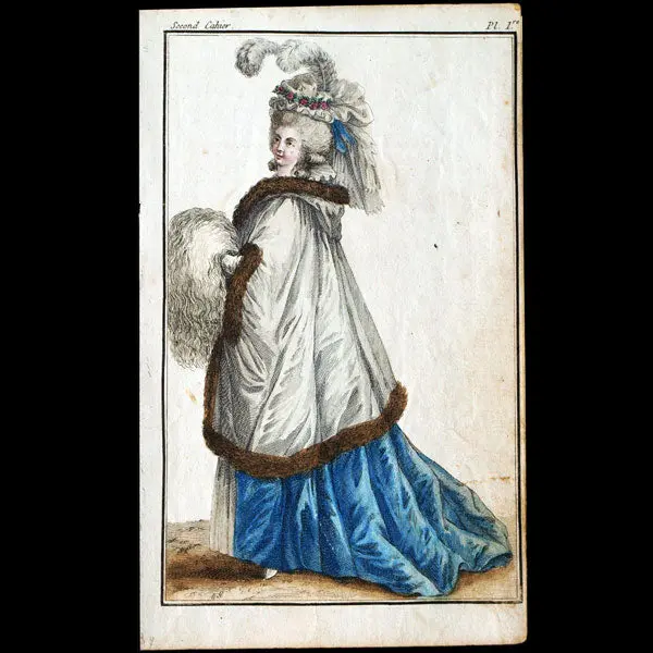 Cabinet Des Modes, Planche I, 2Ème Cahier - Dame En Grande Parure (1Er Décembre 1785) 1