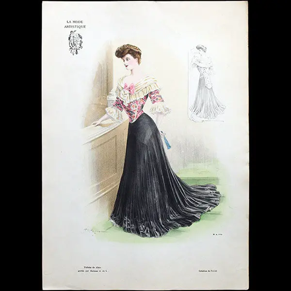 Paul Poiret - Toilette De Dîner, Gravure De La Mode Artistique Par P. Holden (1905) 1