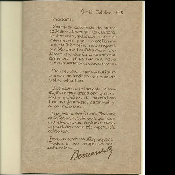 Fourrures, Couture, Sports, Plaquette De La Maison Bernard & Cie (1925) 2