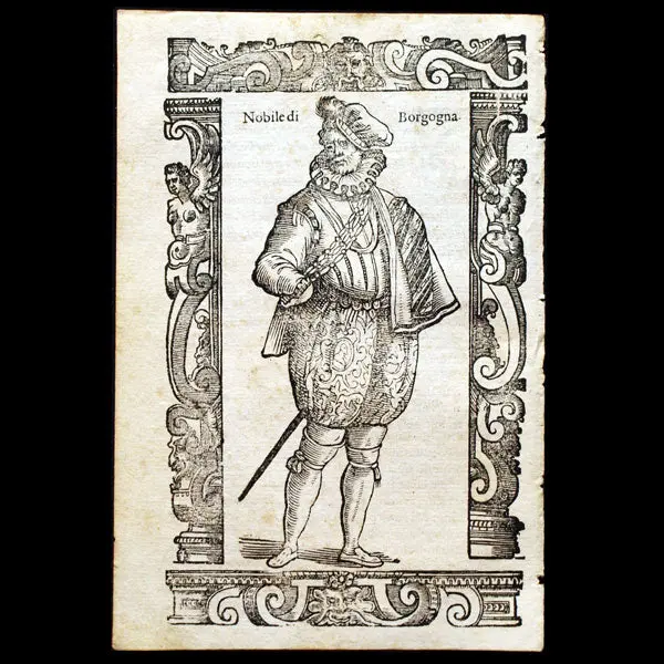 Vecellio - Costumes Anciens Et Modernes, Habiti Antichi Et Moderni Di Tutto Il Mondo, Noble De Bourgogne (1598) 1