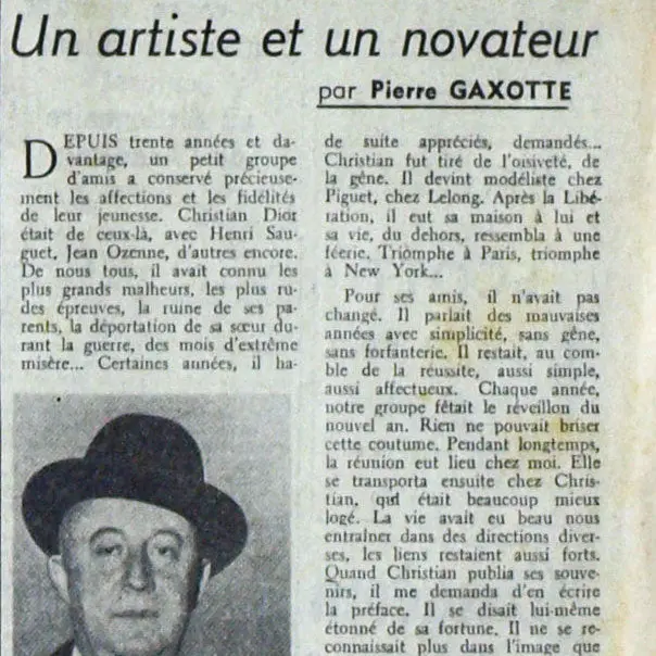 Le Figaro, 24 Octobre 1957- Mort De Dior 2