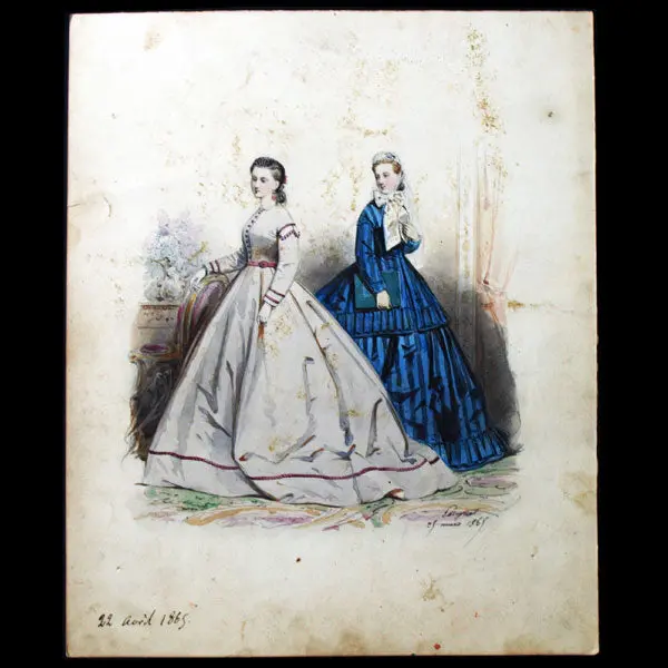Dessin D'hippolyte Pauquet Pour Le Petit Courrier Des Dames (1865) 1