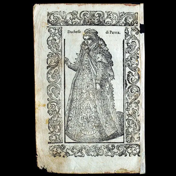 Vecellio - Costumes Anciens Et Modernes, Habiti Antichi Et Moderni Di Tutto Il Mondo, Duchesse De Parme (1598) 1