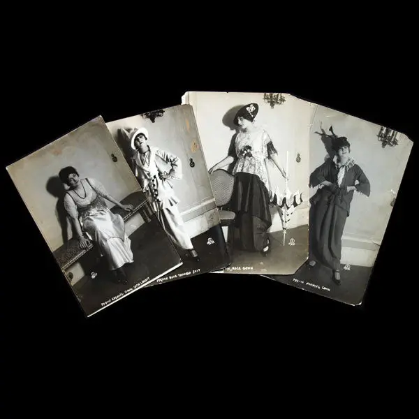 Ensemble De 4 Photographies De George Bain De Modèles De La Maison Paquin Présentés À New York En Mars 1914 1