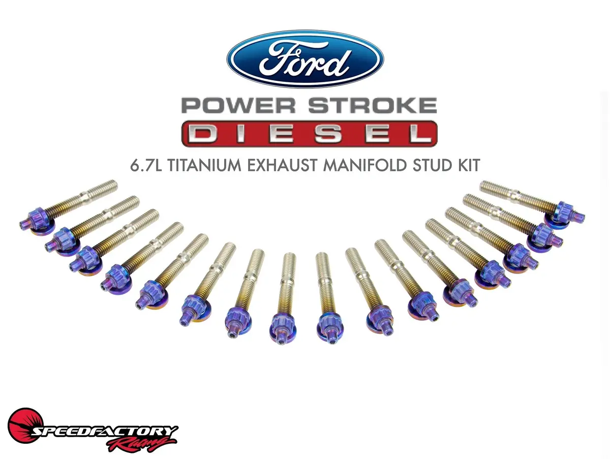 Speedfactory Racing Ford Diesel (6.7L Engines) Titanium Exhaust Manifold Stud Kit 1