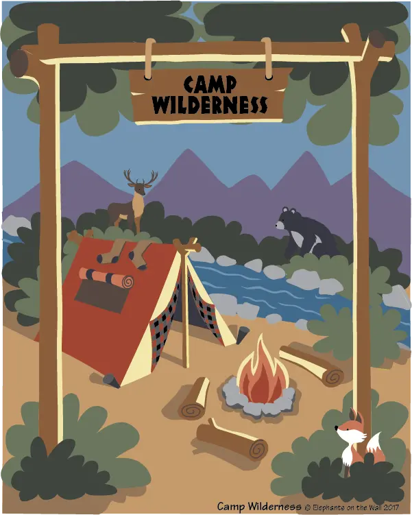 Camp Wilderness Paint-By-Number Mural 1