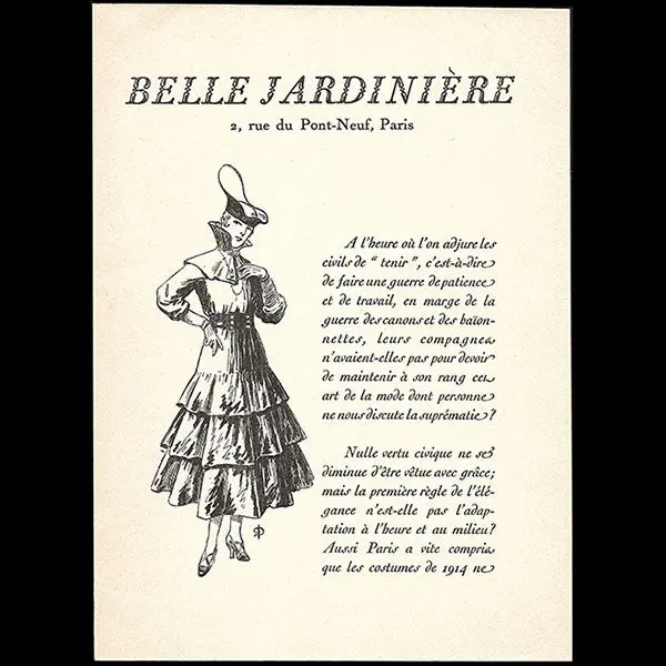A La Belle Jardinière - Document Publié À L'occasion De La 1Ère Guerre Mondiale (1916) 1
