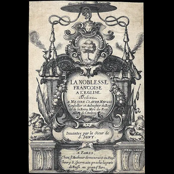 Abraham Bosse - La Noblesse Française À L'eglise - Page Titre - Frontispice (Circa 1629) 1
