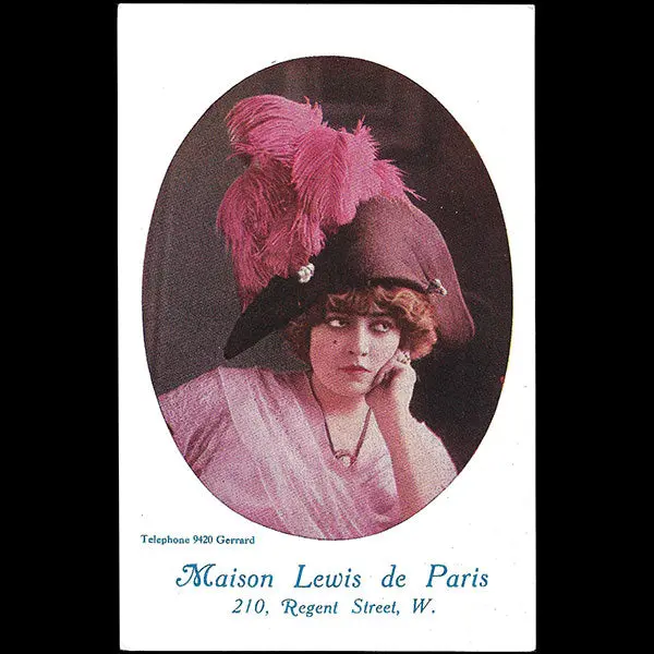 Lewis De Paris - Carte De La Maison De Chapeaux, 210 Regent Street À Londres (Circa 1910) 1