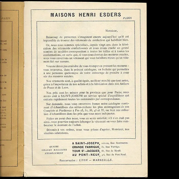 Henri Esders - Catalogue, Hiver 1910-1911 2