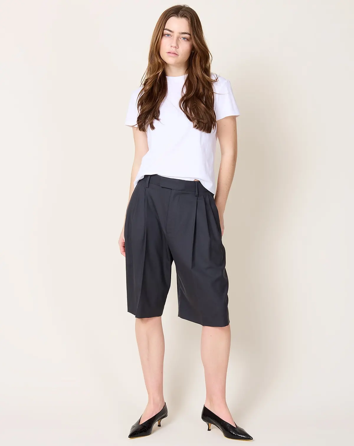 3 Pleat Short In Asphalt 1