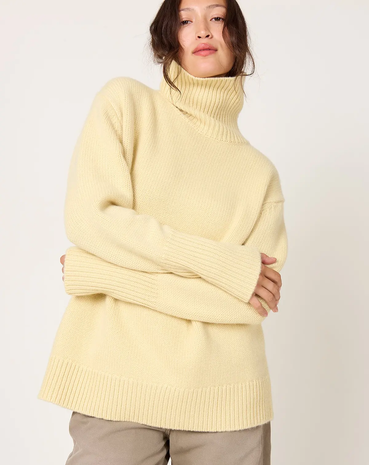 High Neck L/S In Butter 1
