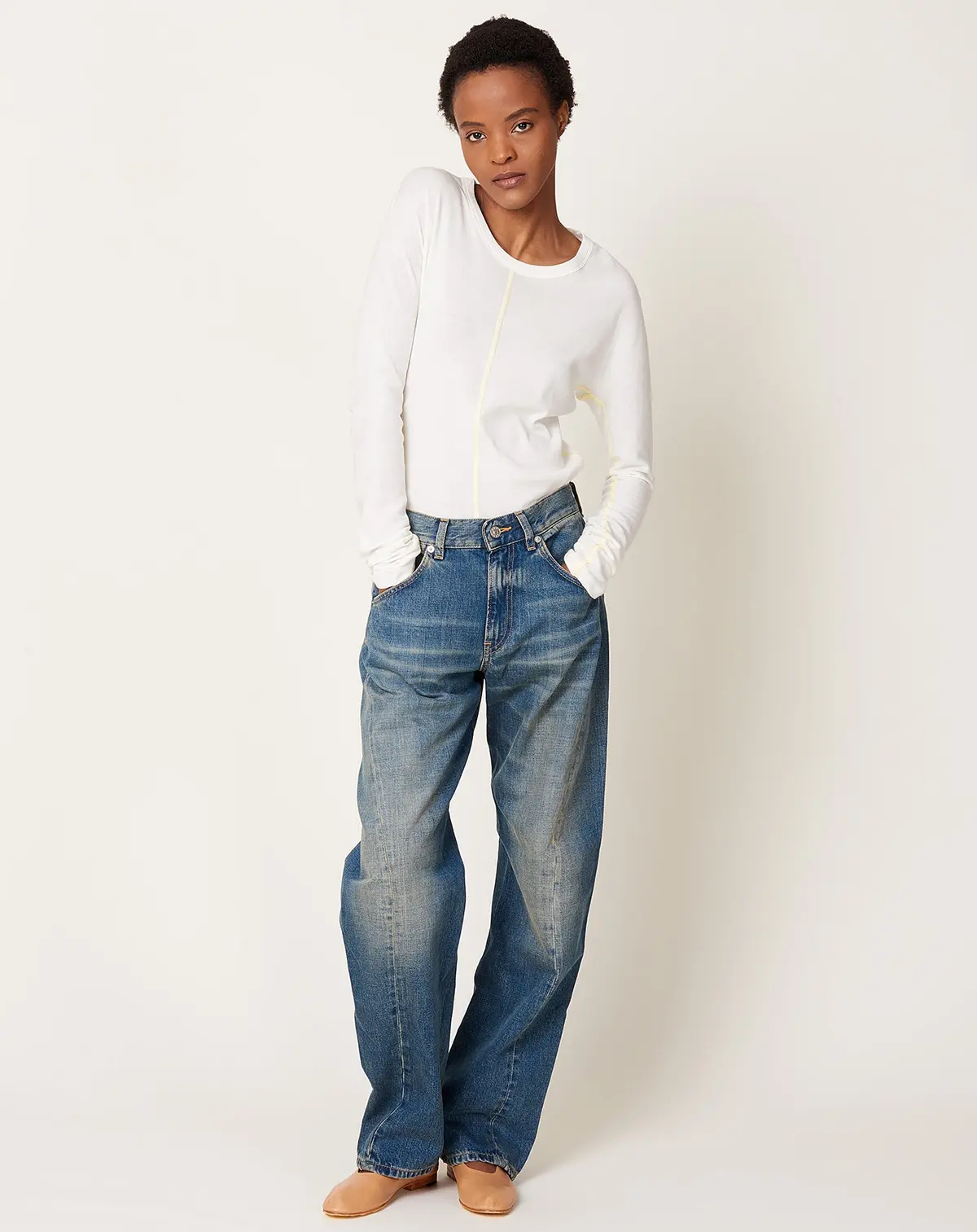 Twisted Seam Jean In High Contrast 1