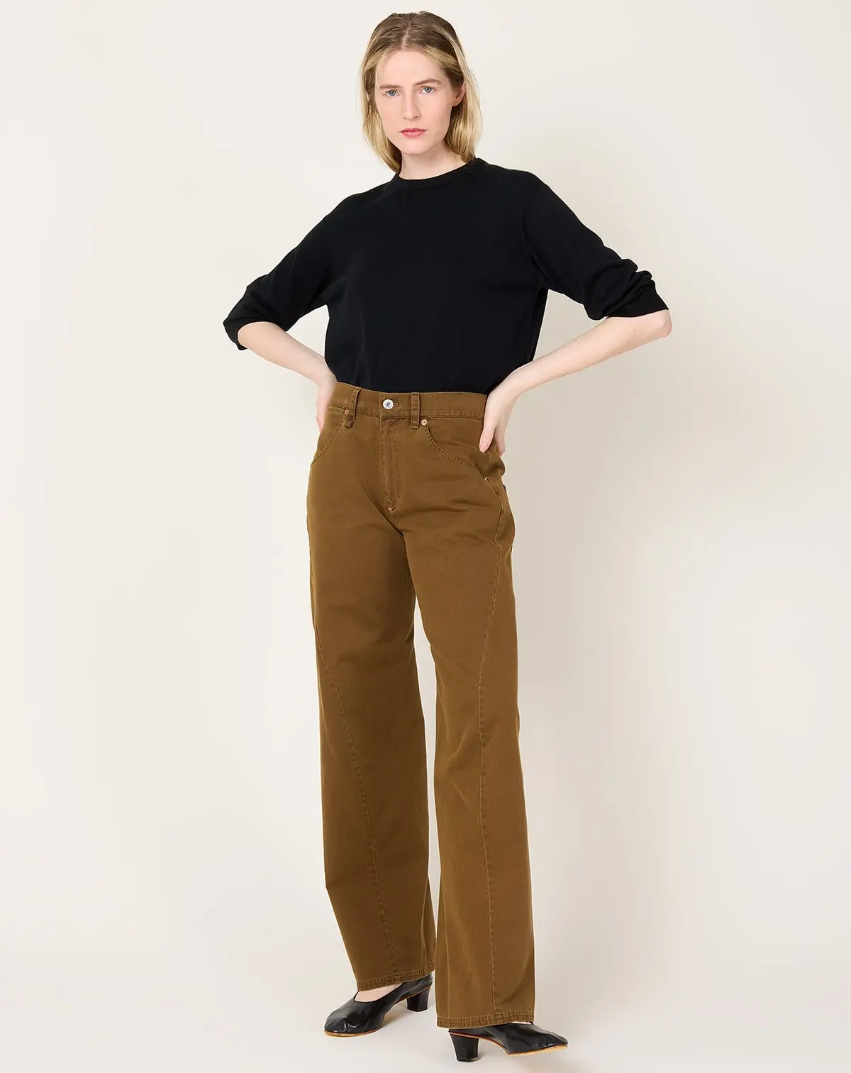 Twisted Seam Pant In Caramel 1
