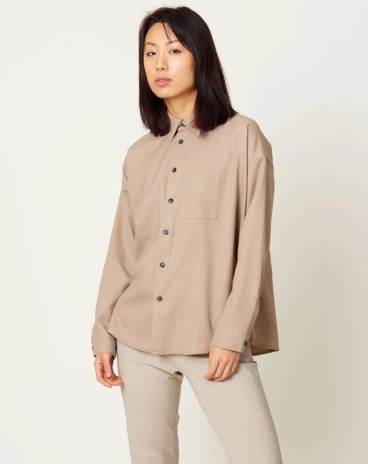 Uniform Top In Oatmeal Heather 1
