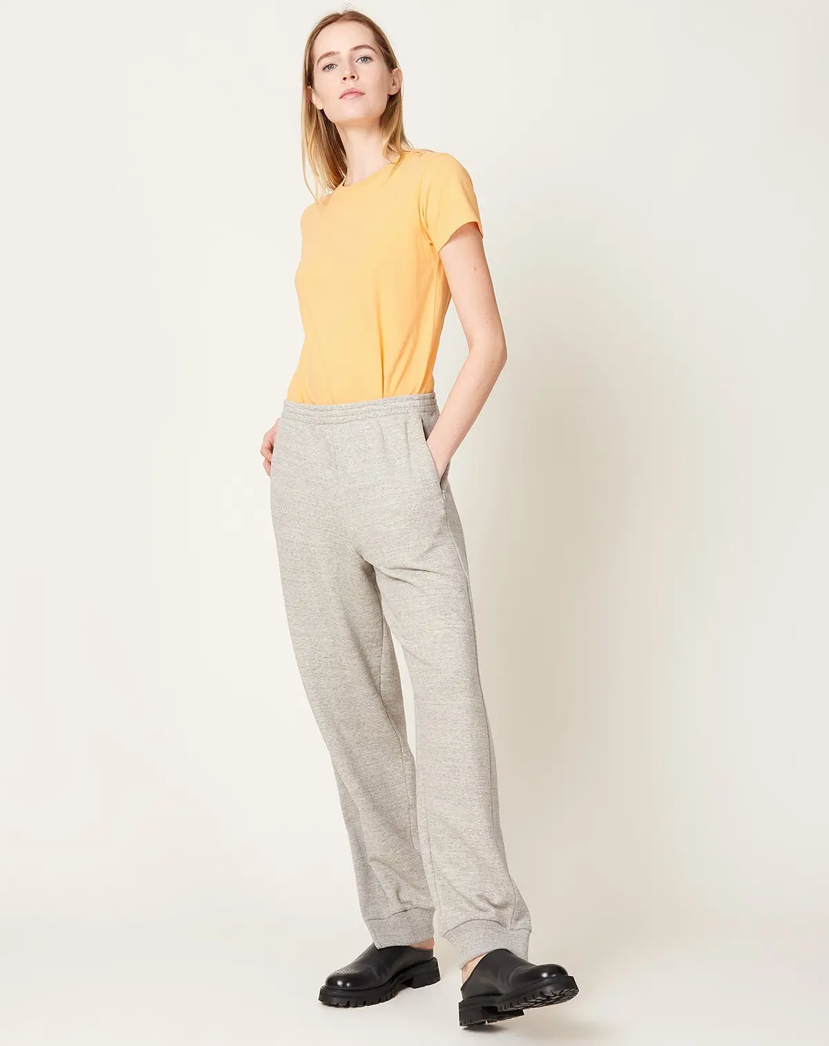 Zip Cuff Sweatpant In Heather Grey 1