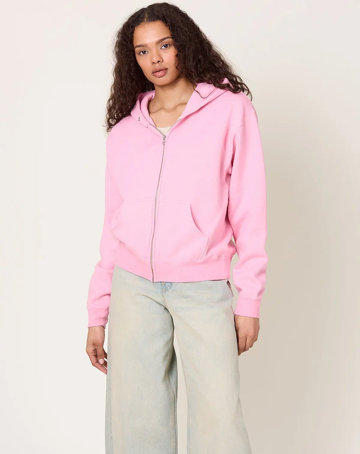 Zip Up Hoodie In Pink Panther 1