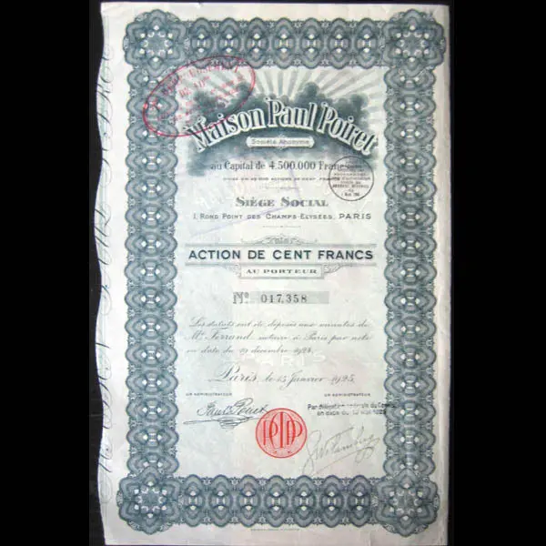 Poiret - Action De La Maison Paul Poiret (1925) 1