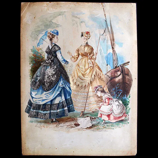 Héloise Colin Leloir - Dessin Pour La Revue De Mode La Saison (1869) 1