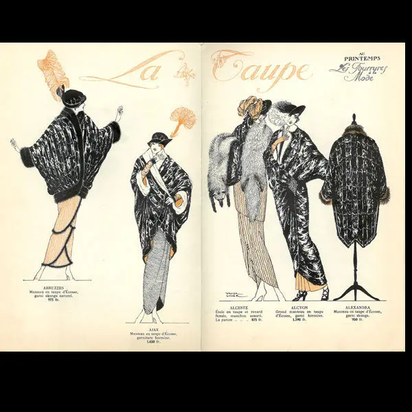 Printemps - Les Fourrures À La Mode, Au Printemps, Illustrations De Victor Lhuer (Circa 1915) 2