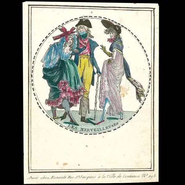 Incroyables Et Merveilleuses, Suite De 4 Gravures (Circa 1797) 2