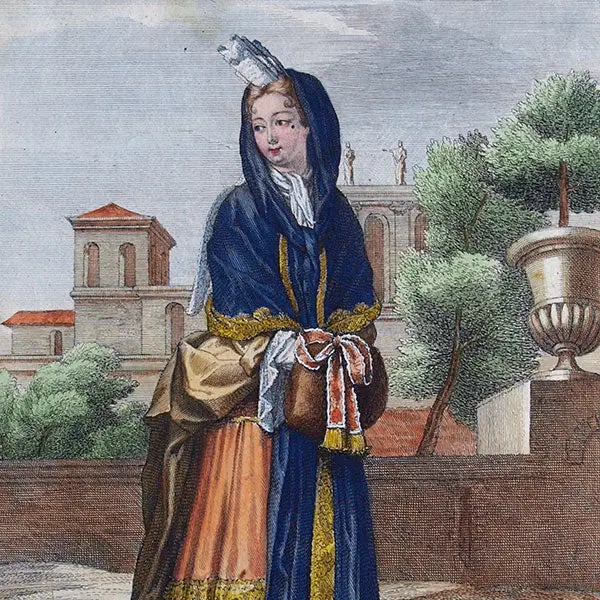 Dame De Qualité En Habit D'hiver, Gravure De Mariette (Circa 1690) 2