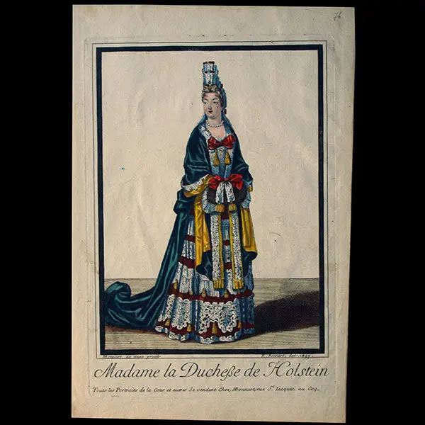 Madame La Duchesse De Holstein, Gravure De Bonnart (1695) 1