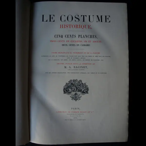 Racinet - Le Costume Historique, Édition In-Folio (1888) 2
