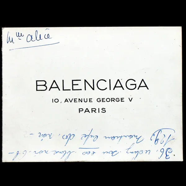 Balenciaga, Carnet De Défilé, Circa 1955 1
