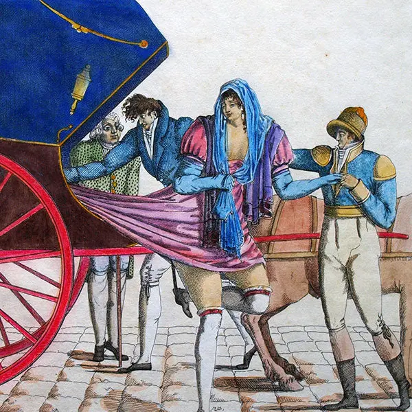 Martinet - Caricature Parisienne, Gravure N°10, Désagrément Des Cabriolets (1807) 2