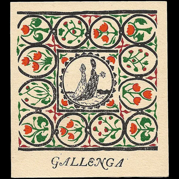 Gallenga - Carte De La Maison De Couture Pour L'exposition Des Arts Décoratifs (1925) 1