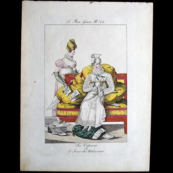 Le Bon Genre, Gravure N°62, Les Vapeurs Ou Le Jour Des Mémoires (1813) 1