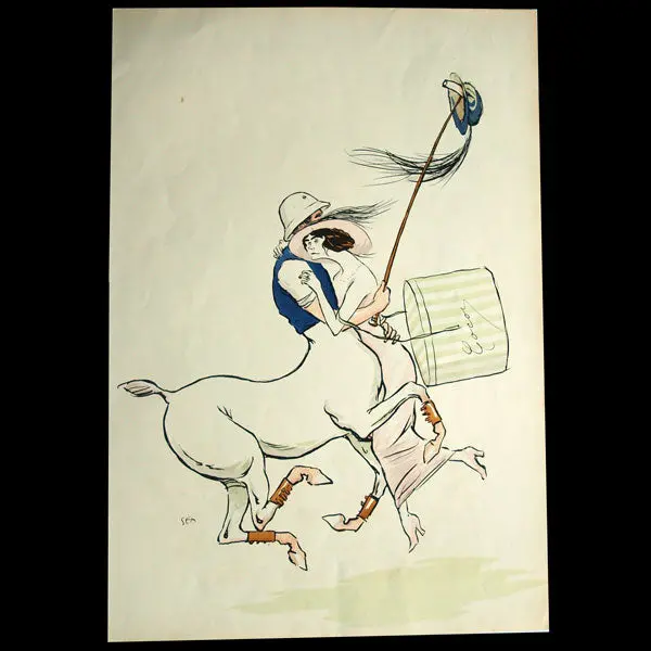 Coco Chanel Et Boy Capel, Caricature De Sem Pour L'album Tangoville (1913) 1